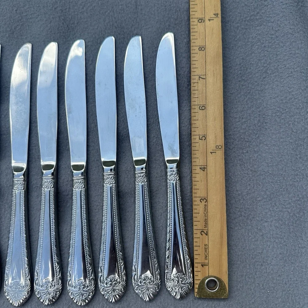 7 Reed & Barton Royal Britannia Dinner Knives Select Stainless Flatware